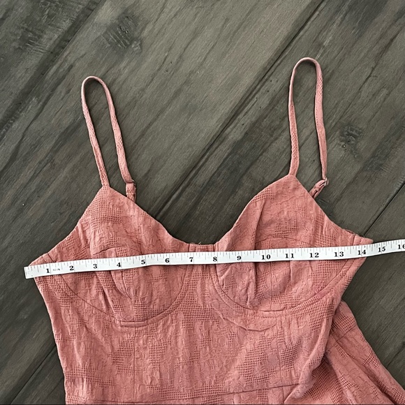 Lulus Time for Tea Dusty Rose Jacquard Sleeveless Midi Dress - Size Small - Picture 13 of 16